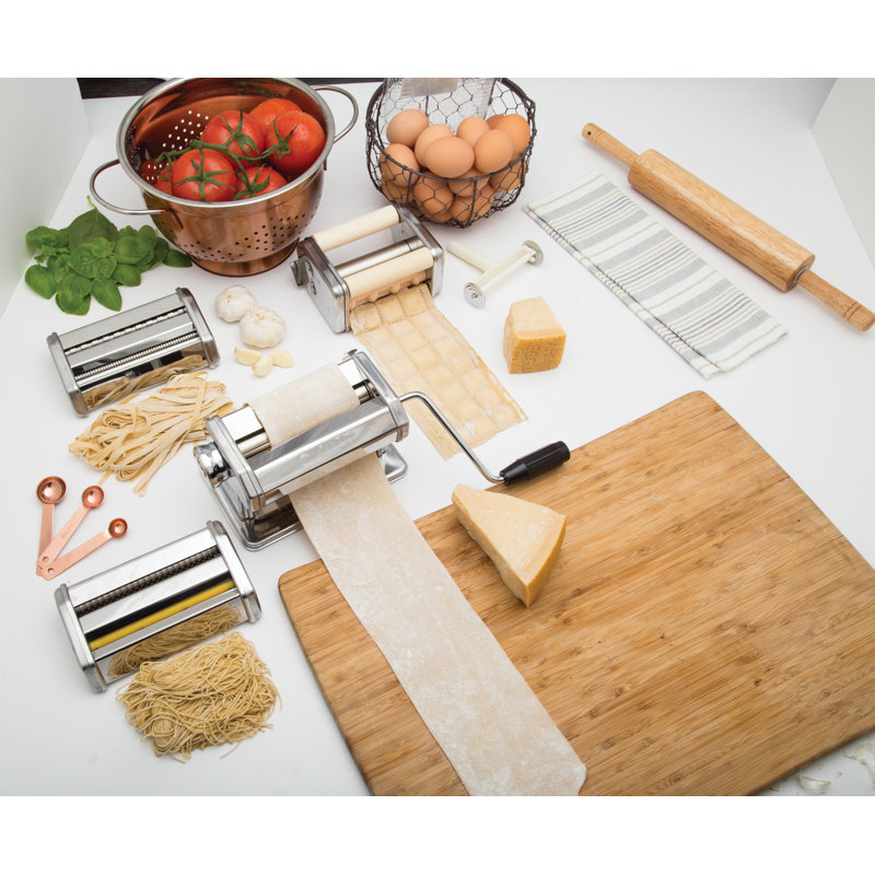 CucinaPro Pasta Fresh Series Manual Pasta Maker with 3 Attachments
